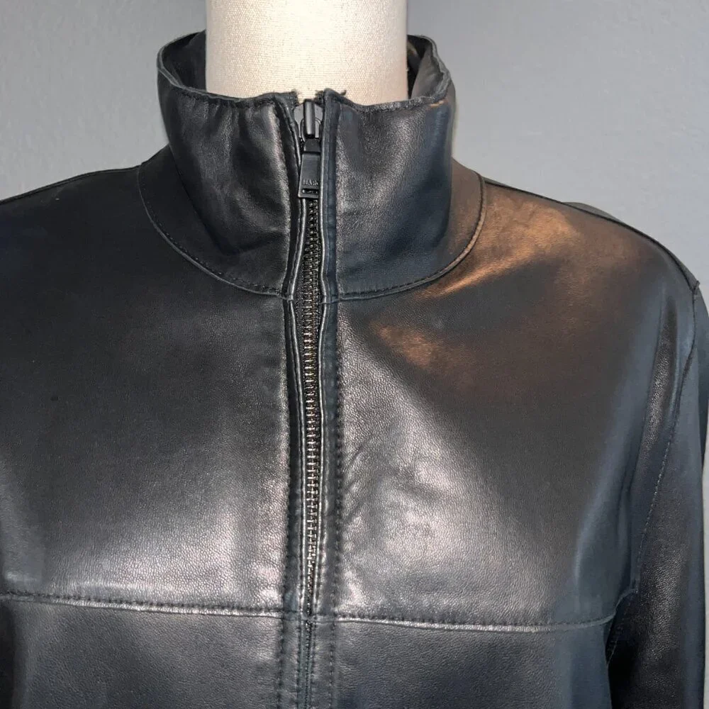 MARC NEW YORK ANDREW MARK FRONT ZIP 100% GENUINE LEATHER JACKET - NWOT - L